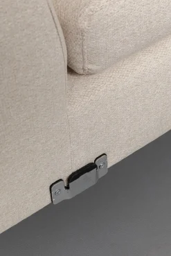 Clearance KARE Design Narożnik prawy w kolorze kremowym nogi stalowe 250x167 cm - KARE