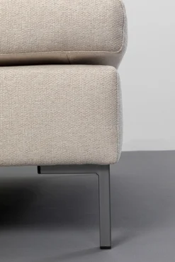 Clearance KARE Design Narożnik prawy w kolorze kremowym nogi stalowe 250x167 cm - KARE