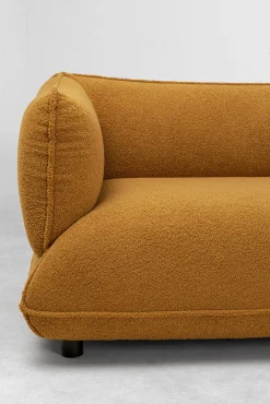 Best KARE Design Narożnik prawy w kolorze żółtym tkanina pluszowa 302x160 cm - KARE