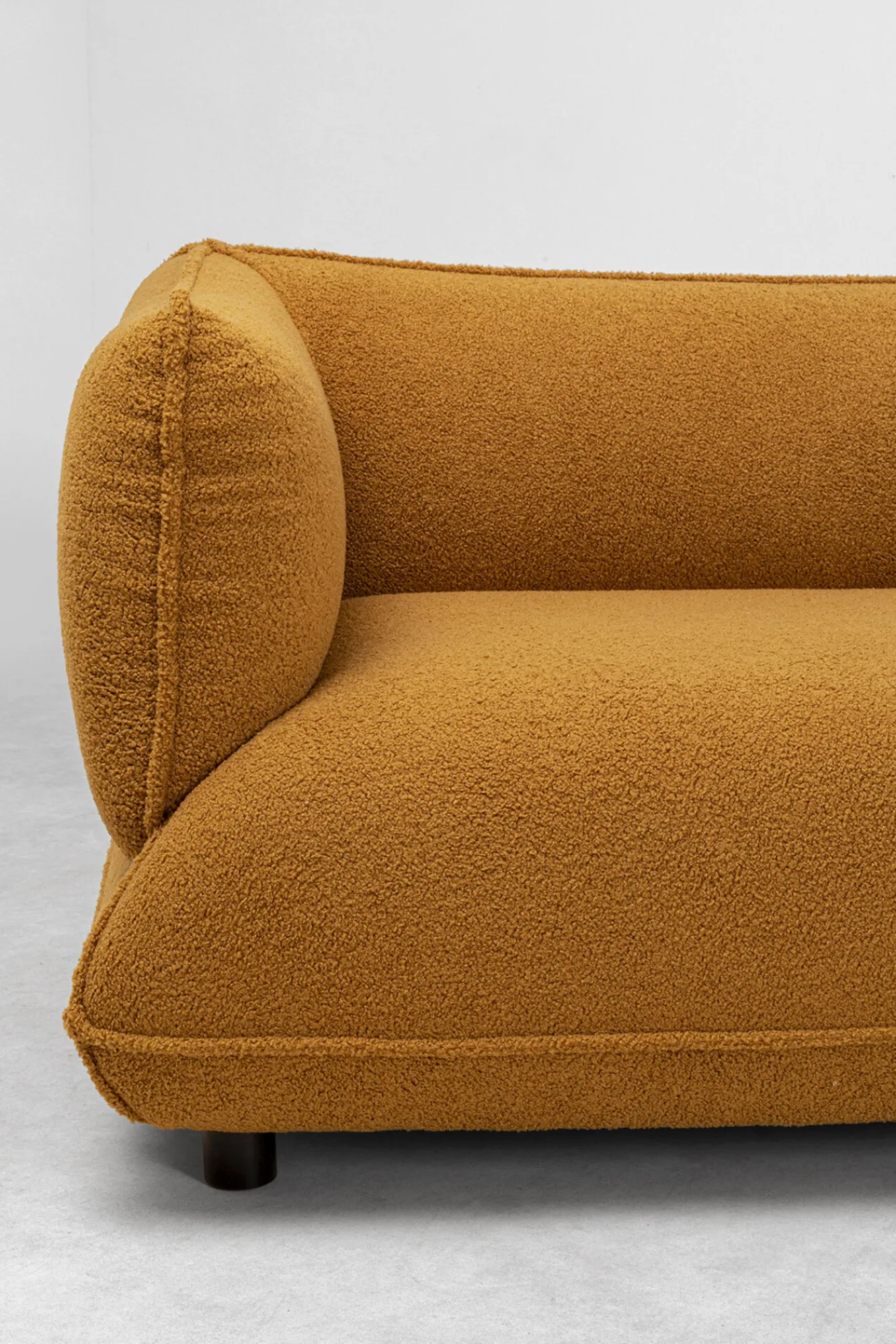 Best KARE Design Narożnik prawy w kolorze żółtym tkanina pluszowa 302x160 cm - KARE