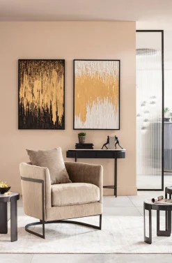 Clearance KARE Design Obraz Abstract 80x120 cm biało-złoty - KARE