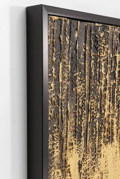 New KARE Design Obraz Abstract 80x120 cm czarno-złoty - KARE