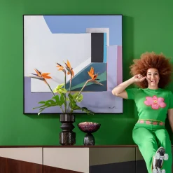 Outlet KARE Design Obraz abstrakcyjne kształty fioletowy 113x113 cm - KARE