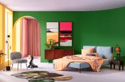 Online KARE Design Obraz abstrakcyjne kształty ręcznie malowany 73x143 cm różowy - KARE