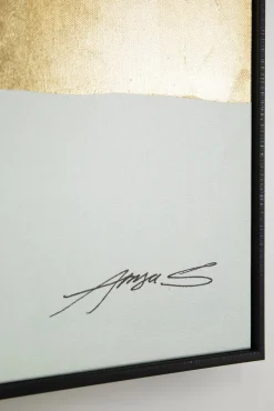 Best KARE Design Obraz abstrakcyjne kształty ręcznie malowany 73x143 cm zielony - KARE