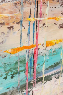 Discount KARE Design Obraz abstrakcyjny kolorowy z czarną ramą 80x100 cm - KARE