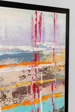 Discount KARE Design Obraz abstrakcyjny kolorowy z czarną ramą 80x100 cm - KARE