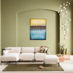 Discount KARE Design Obraz abstrakcyjny ręcznie malowany niebieski 90x120 cm - KARE