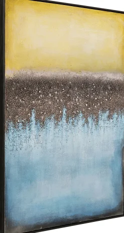 Discount KARE Design Obraz abstrakcyjny ręcznie malowany niebieski 90x120 cm - KARE