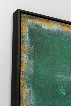 Hot KARE Design Obraz abstrakcyjny ręcznie malowany zielony 90x120 cm - KARE
