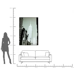 Sale KARE Design Obraz czarno-biały drapacz chmur front szklany 100x150 cm - KARE