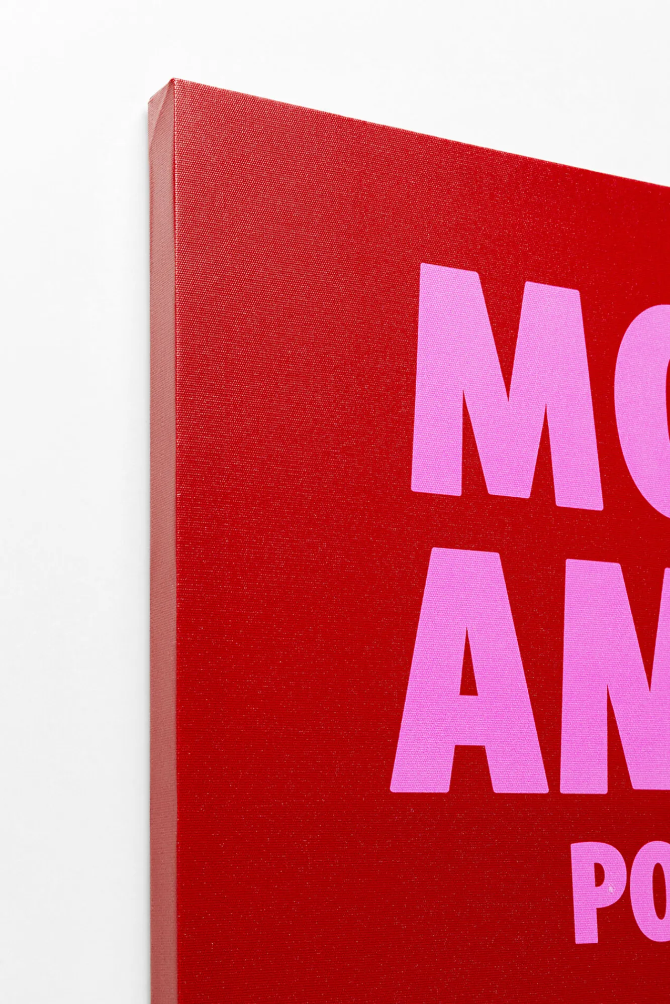 Discount KARE Design Obraz czerwony z różowym napisem More Amor Por Favor 40x50 cm - KARE