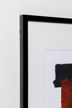 Best KARE Design Obraz do salonu motywy abstrakcyjne odcienie czerwone rama czarna 60x80 cm - KARE