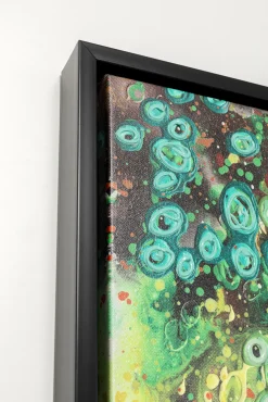 Discount KARE Design Obraz do salonu odcienie zieleni detale ręcznie malowane 100x100 cm - KARE