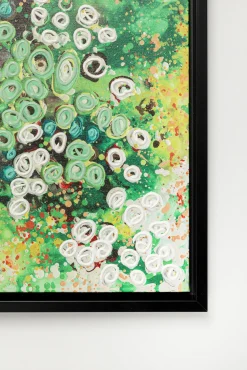 Discount KARE Design Obraz do salonu odcienie zieleni detale ręcznie malowane 100x100 cm - KARE