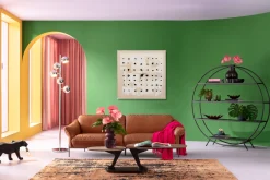 Online KARE Design Obraz do salonu 120x120 cm abstrakcyjny ręcznie malowany czarne kropki - KARE