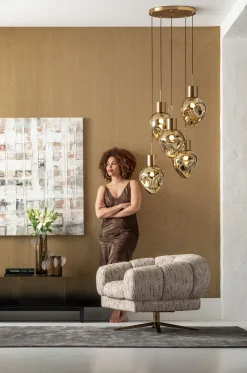 Online KARE Design Obraz do salonu 120x120 cm abstrakcyjny ręcznie malowany kolorowy - KARE