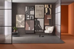 New KARE Design Obraz do salonu z czarno-beżowymi wzorami 63x93 cm - KARE