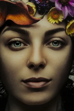 Online KARE Design Obraz Flower Art Lady 120x120 cm - KARE