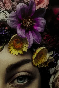 Online KARE Design Obraz Flower Art Lady 120x120 cm - KARE