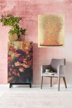 Best KARE Design Obraz Flower Boat 100x80 cm czerwony - KARE