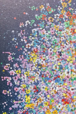 New KARE Design Obraz kolorowy latający słoń i kwiaty 120x160 cm - KARE