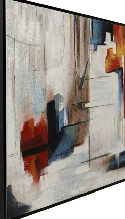 New KARE Design Obraz kolorowy motyw abstrakcyjny rama czarna 100x100 cm - KARE