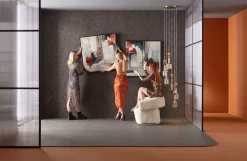 New KARE Design Obraz kolorowy motyw abstrakcyjny rama czarna 100x100 cm - KARE