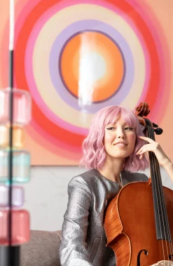 Fashion KARE Design Obraz kolorowy płótno bawełniane okręgi 120x120 cm - KARE