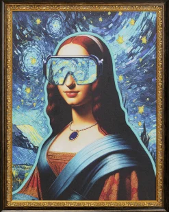 Fashion KARE Design Obraz kolorowy z podświetleniem LED rama drewniana 80x100 cm - KARE