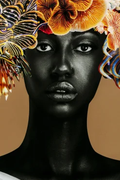 Discount KARE Design Obraz kwadratowy kolorowy rama czarna z aluminium 120x120 cm - KARE