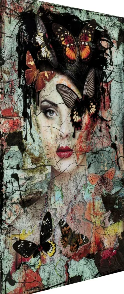 Outlet KARE Design Obraz Lady Butterfly 100x150 cm kolorowy - KARE
