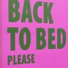 Hot KARE Design Obraz różowy z zielonym napisem Come Back To Bed Please 40x50 cm - KARE