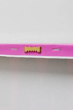 Hot KARE Design Obraz różowy z zielonym napisem Come Back To Bed Please 40x50 cm - KARE