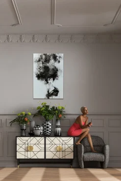 Fashion KARE Design Obraz Smokey Hair 100x150 cm szary - KARE