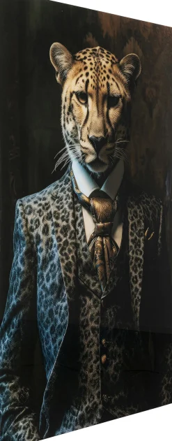 Hot KARE Design Obraz szklany duży 100x150 cm motyw zwierzęcy pan gepard - KARE
