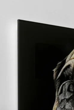 Outlet KARE Design Obraz szklany kolorowy król mops 40x60 cm - KARE