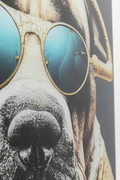 Online KARE Design Obraz szklany kolorowy modny pies 60x80 cm - KARE