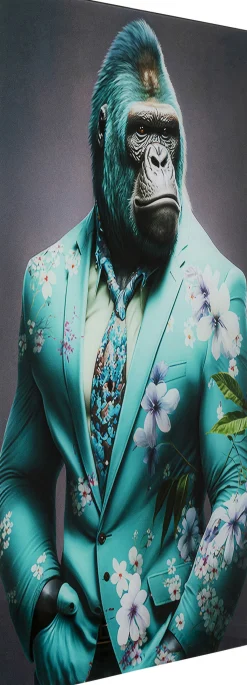 Clearance KARE Design Obraz szklany 60x90 cm motyw zwierzęcy goryl - KARE