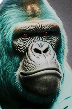 Clearance KARE Design Obraz szklany 60x90 cm motyw zwierzęcy goryl - KARE