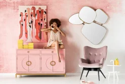 Best KARE Design Obraz Touched Flamingo Meeting 90x120 cm - KARE