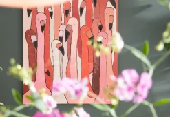 Best KARE Design Obraz Touched Flamingo Meeting 90x120 cm - KARE