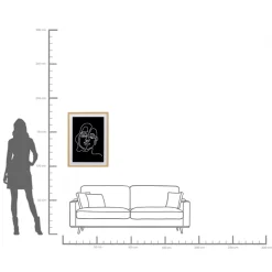 Outlet KARE Design Obraz z motywem twarzy rama naturalna 60x80 cm - KARE