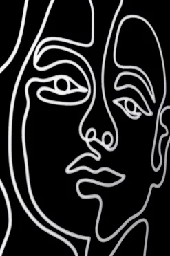 Outlet KARE Design Obraz z motywem twarzy rama naturalna 60x80 cm - KARE