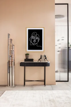 Outlet KARE Design Obraz z motywem twarzy rama naturalna 60x80 cm - KARE