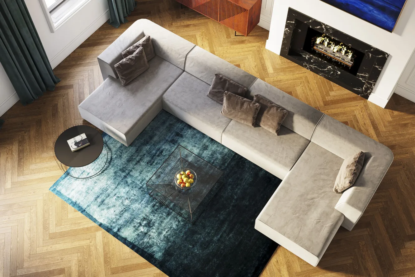 Sale KARE Design Otoman Infinity Chenille 182x117 cm szary prawy - KARE