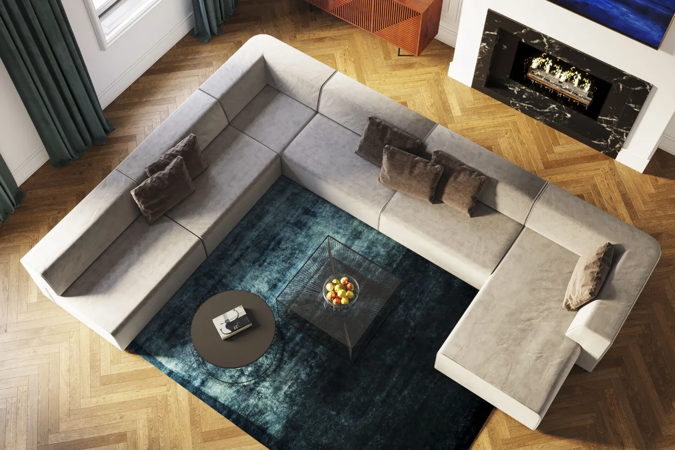 Sale KARE Design Otoman Infinity Chenille 182x117 cm szary prawy - KARE