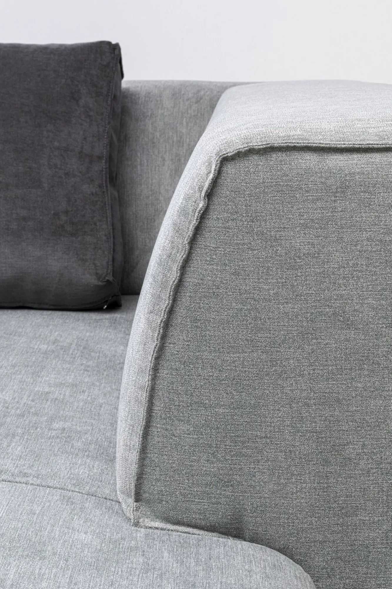 Sale KARE Design Otoman Infinity Chenille 182x117 cm szary prawy - KARE