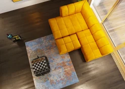 Online KARE Design Podnóżek Belami Velvet 105x70 cm bursztynowy - KARE