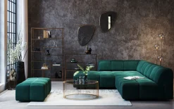 Clearance KARE Design Podnóżek Belami Velvet 105x70 cm ciemnozielony - KARE